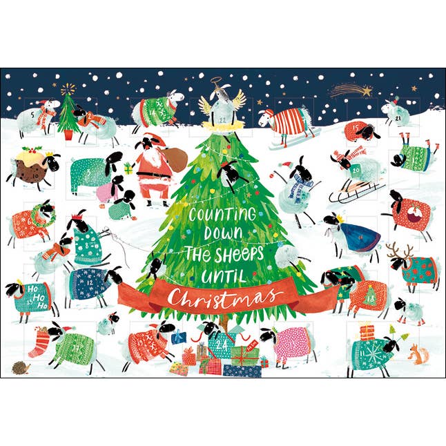 Calendario de Adviento navideño de Sheep Parade para venta al por mayor de Nelson Line