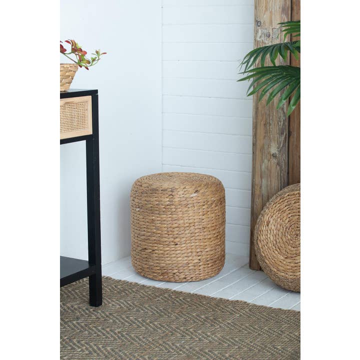 A&B Home Group Inc. - Wholesale Stool - D14.5x14.5" Water Hyacinth Stool 1EA/CTN16