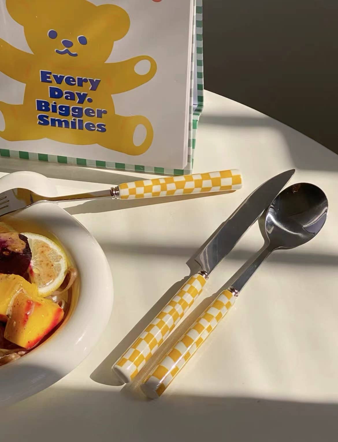 INSPECIAL HOME - Wholesale Flatware Set - Set Of 6 Pcs Modern Checkered Flatware Cutlery Silverware9