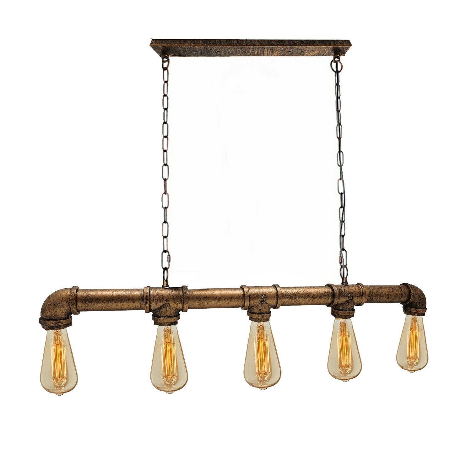 Ledsone - Vendita all'ingrosso Lampadario/lampada a sospensione - Luci da soffitto steampunk a tubi d'acqua industriali vintage ~23688