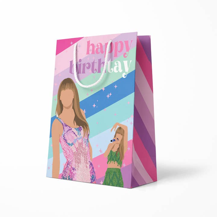 Aspen Lane - Wholesale Gift Bag - Happy Birth-Tay Birthday Gift Bag Taylor Swift