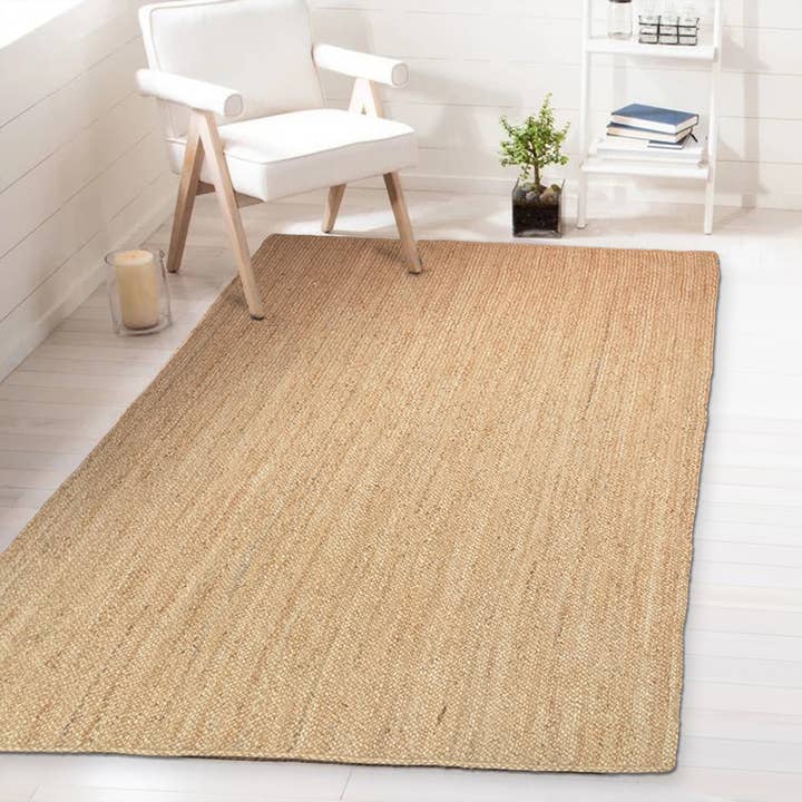 TAPIS EN JUTE TRESSÉ, JUTE NATUREL, 8'x10' pour la vente par chardin home