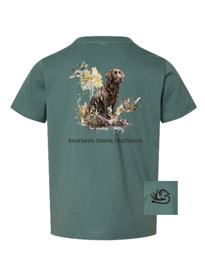 Chocolate Lab Toddler Tee for wholesale by Southern Down Outfitters