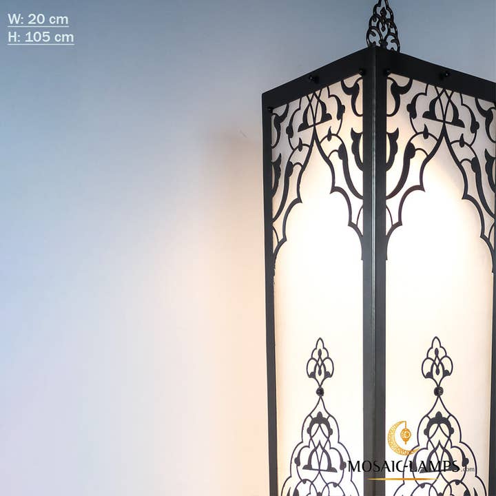 Mosaic Lamps - Wholesale Floor Lamp - 105 cm Authentic Moroccan Rectangle Ottoman Corner Lamp