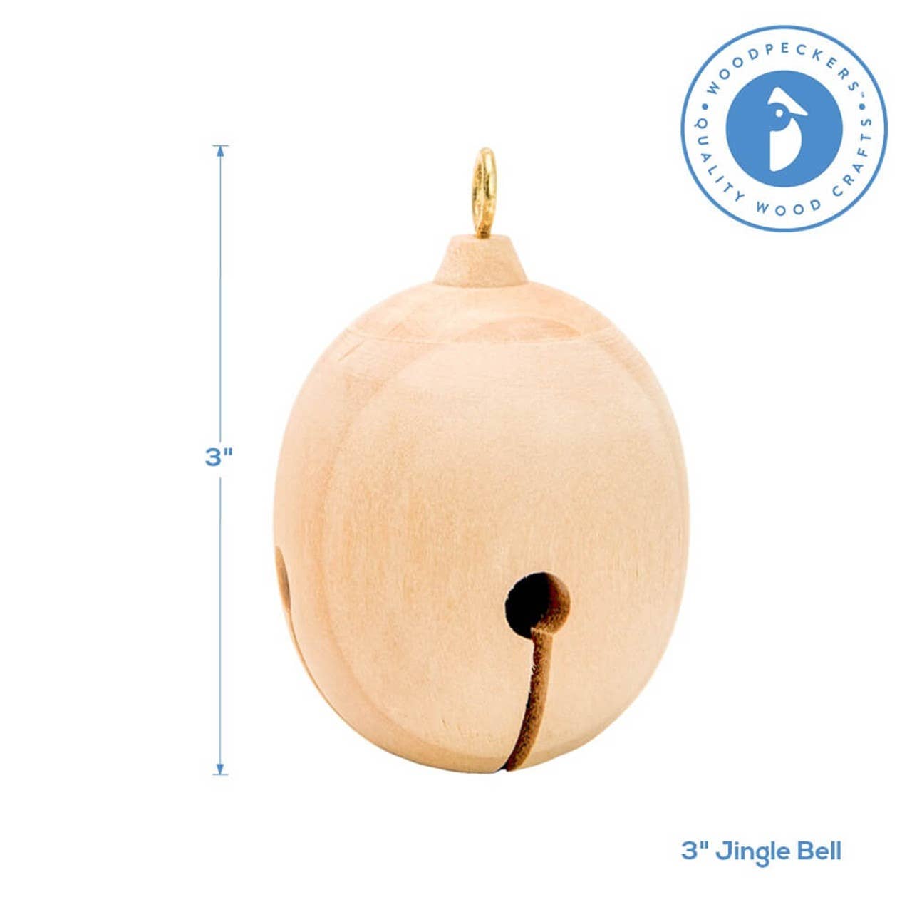 Woodpeckers Crafts - Wholesale Ornament - Wooden Jingle Bells8
