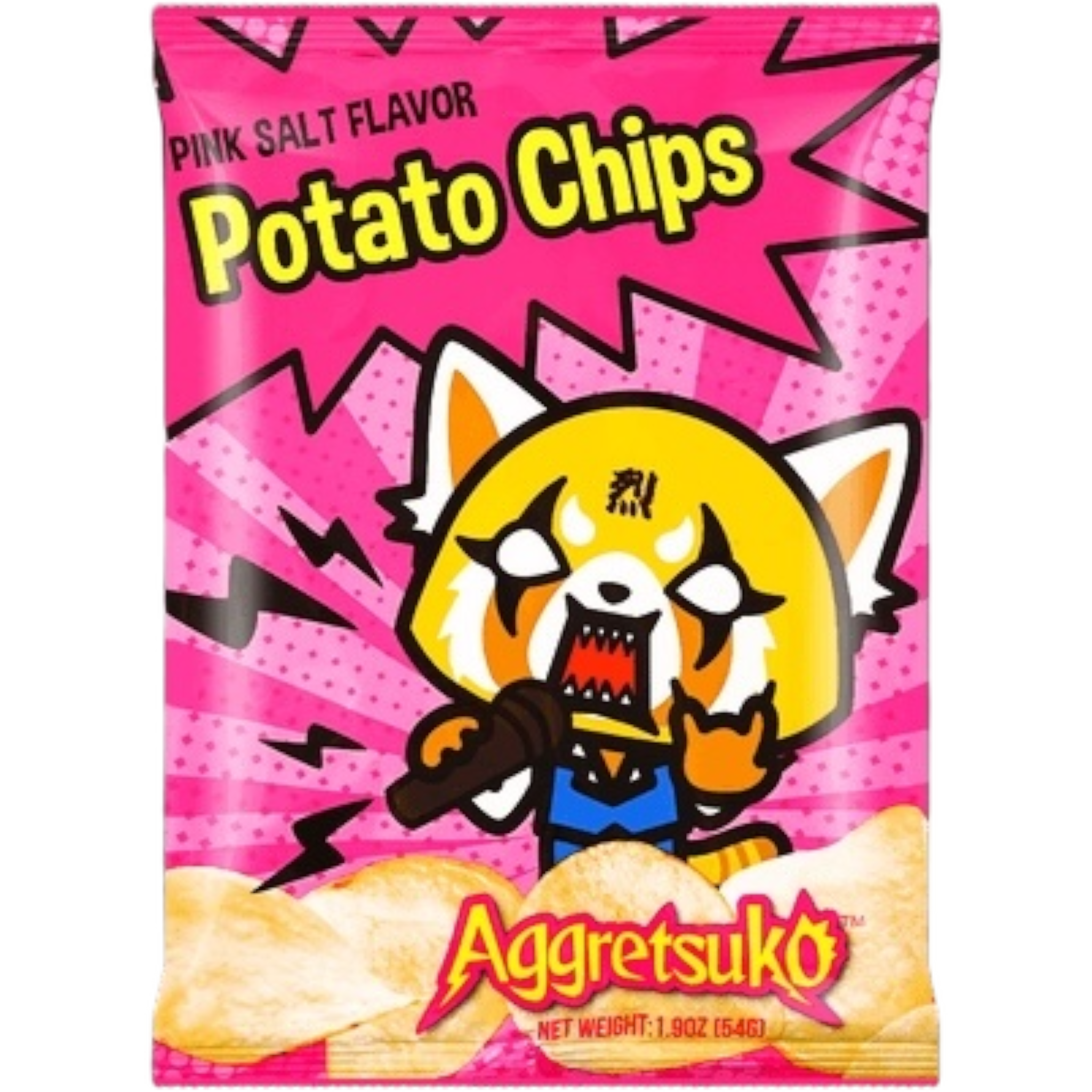 Cow Crack Wholesale - Wholesale Chips - Aggretsuko Pink Salt Chips 0