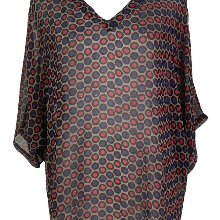 PRG7878 Sheer Avatar Pure Silk Long Tunic with Side Ties for wholesale by sariKNOTsari