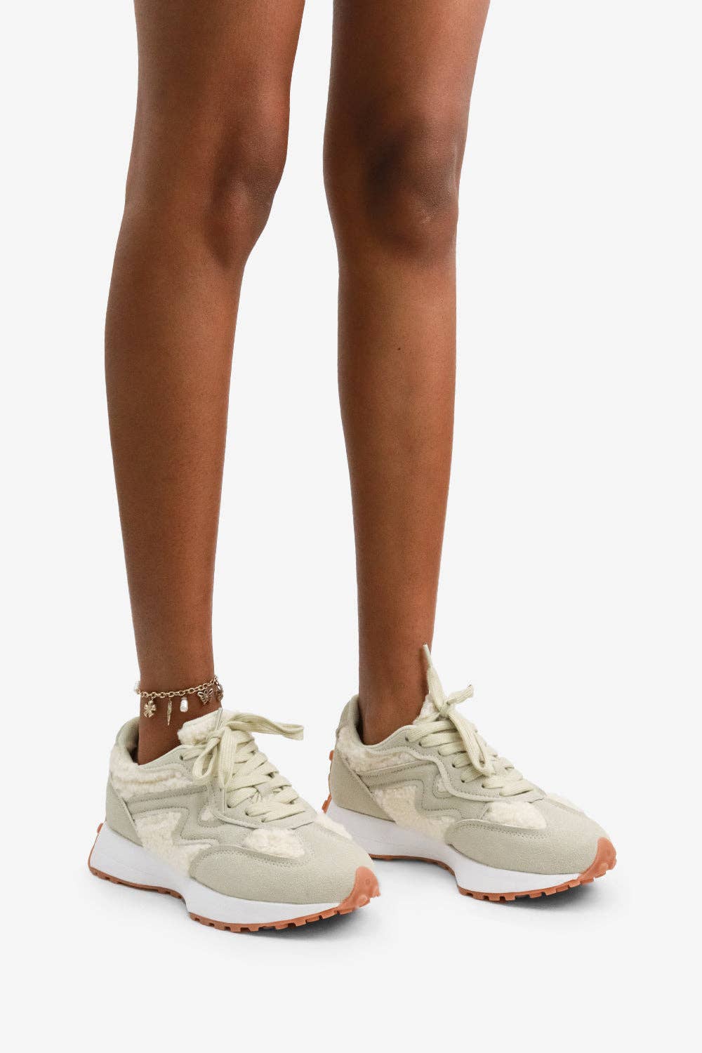 Lemonade Shoes - Wholesale Lifestyle Sneakers - Women's - CALINO - Suede Sneaker w/ Shearling Detail and Chunky Sole15