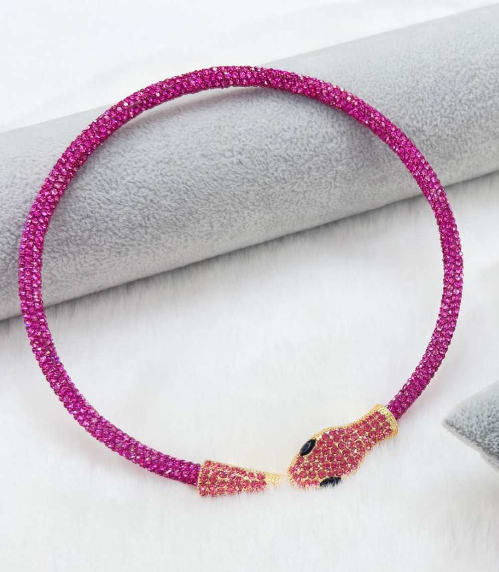 Daemon srls - Wholesale Choker/Collar - KAA CHOKER ~ Girocollo snodato a serpente con cubic zirconia11