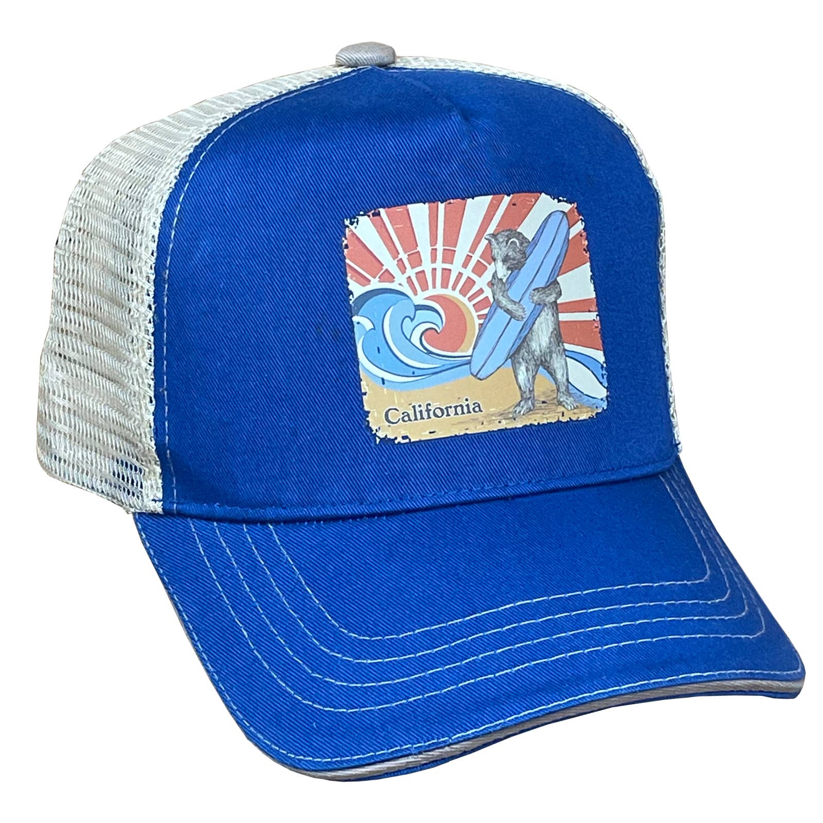 SF Mercantile - Vente Casquette de camionneur – unisexe - Surf Bear Trucker Chapeau1