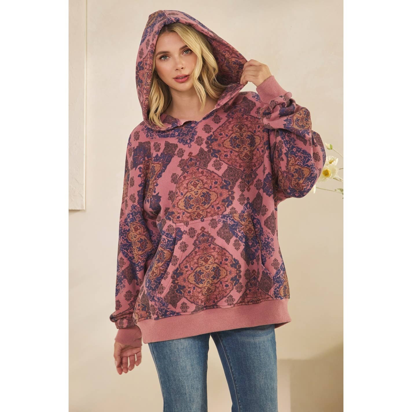 Veveret – wholesale Hoodie - Dam – Tryckt fleecehuvtröja18