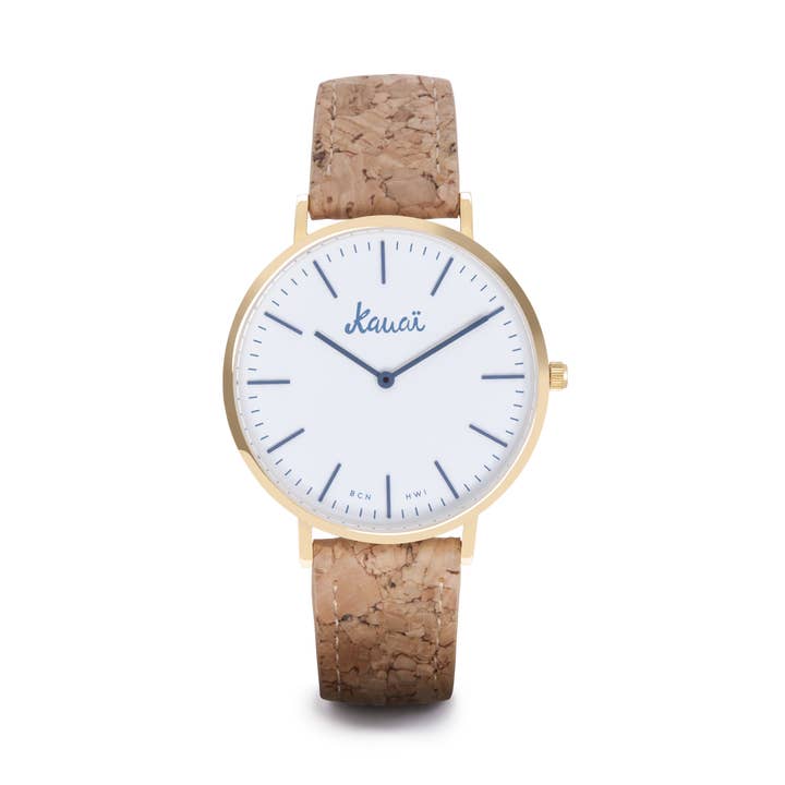 Moana White Cork Vegan Watch | Recycled Strap for wholesale by Kauai watches
