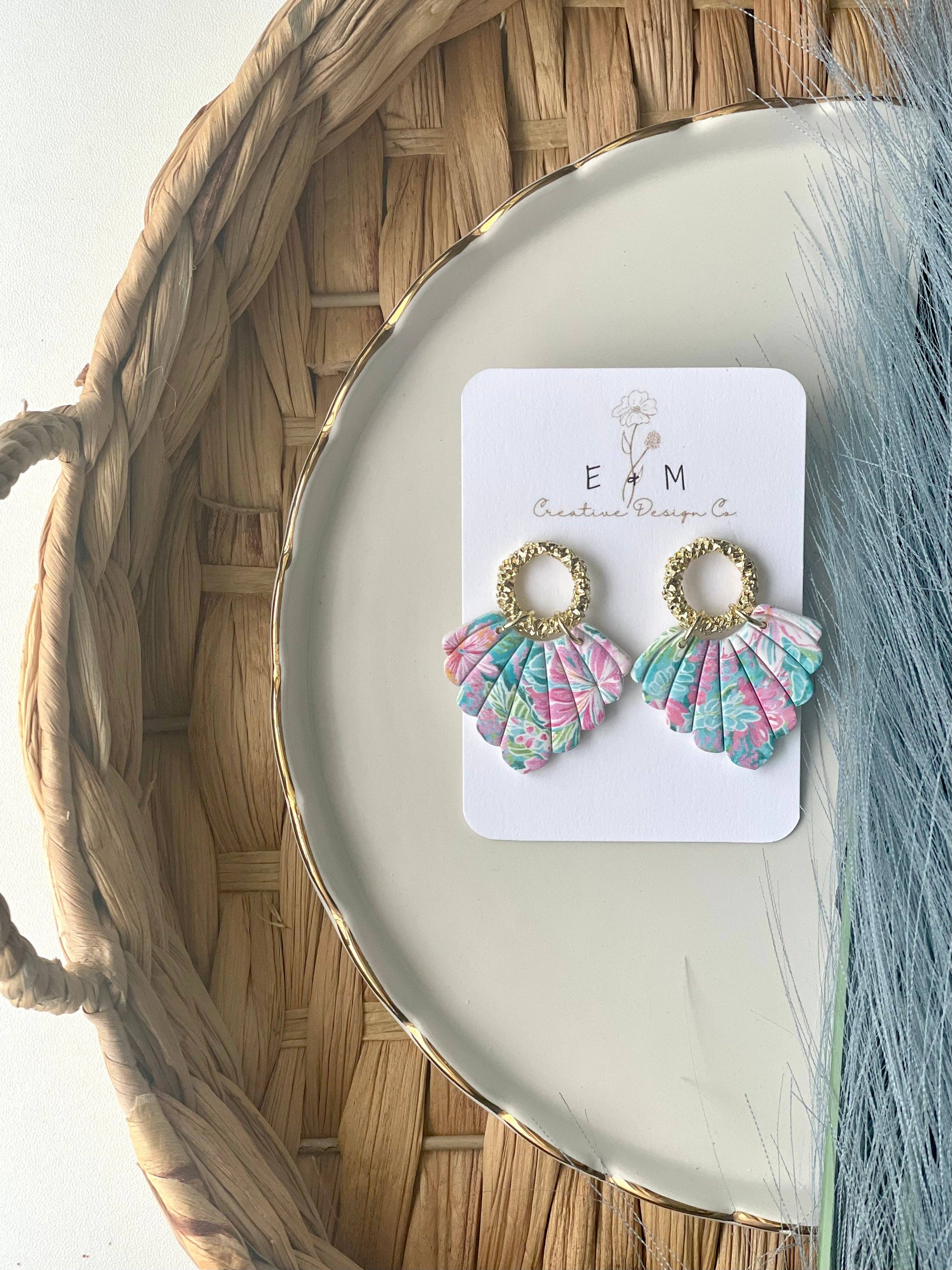 E & M Creative Design Co. - Wholesale Dangle Earrings - Vibrant Summer Shell Earrings (different styles)1