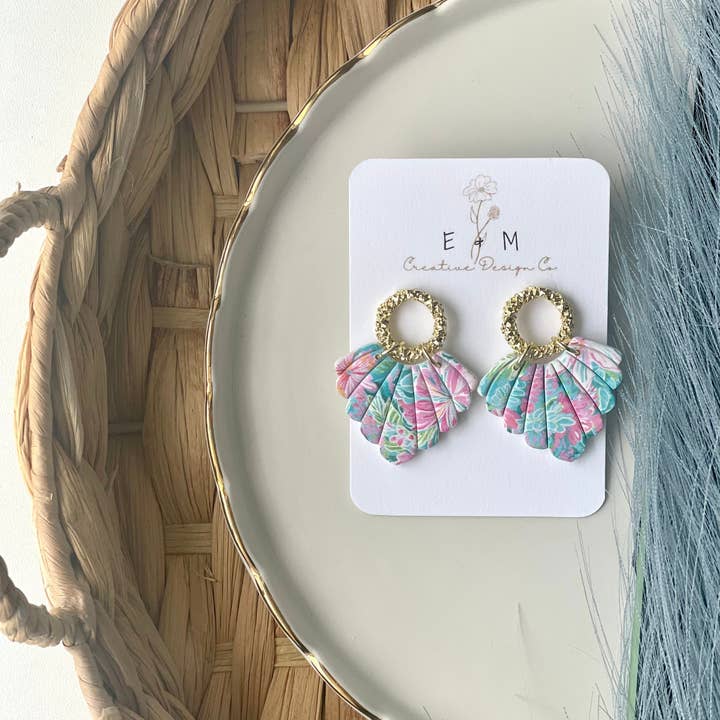 E & M Creative Design Co. - Wholesale Dangle Earrings - Vibrant Summer Shell Earrings (different styles)1