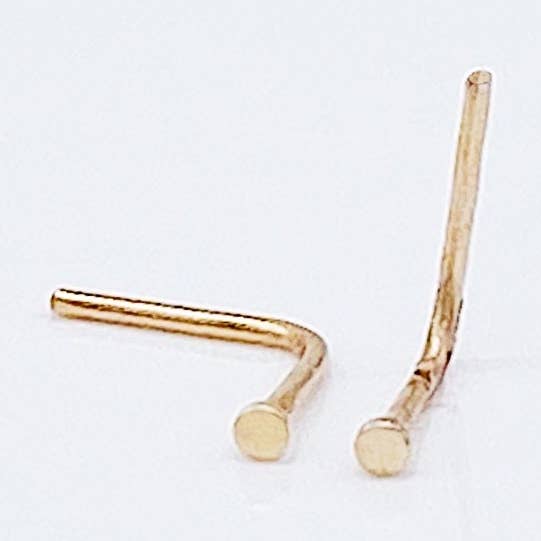 Anneau de nez affleurant | Clous de nez remplis d'or 14 carats pour la vente par From Brooklyn With Love