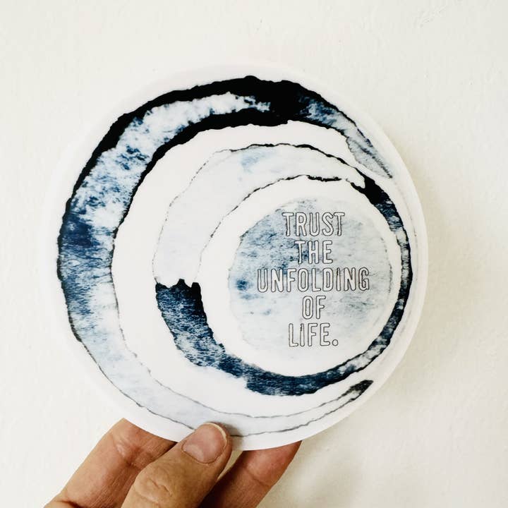 frost vinyl sticker quote with hand painted art for wholesale by mb art studios