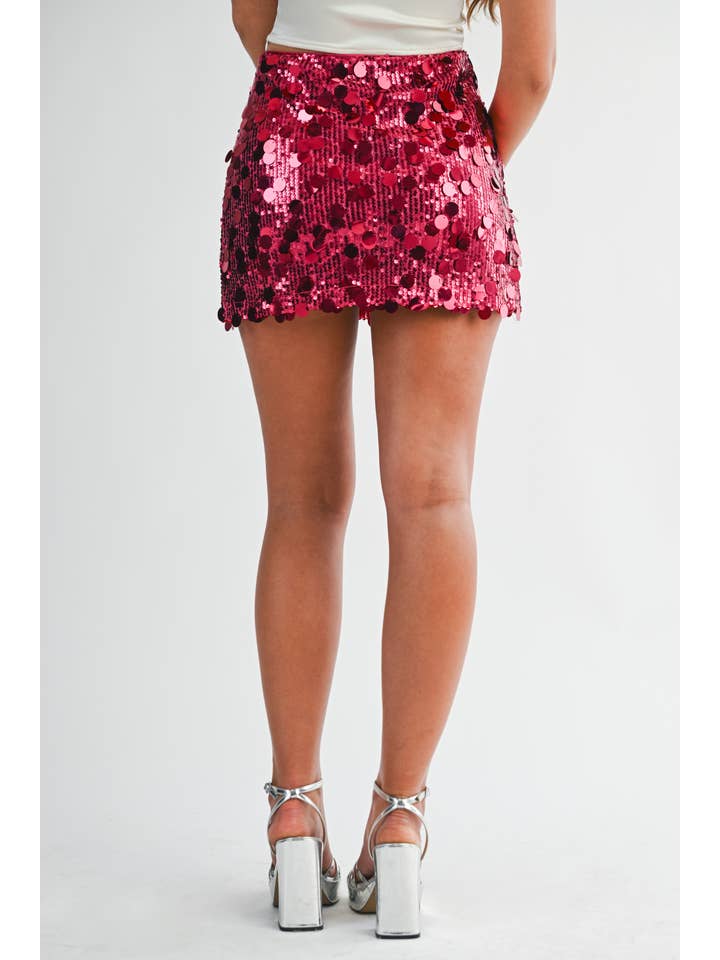 Endless Blu - Wholesale Skirt - Women's - YS5099 Sequin Mini Skirt19
