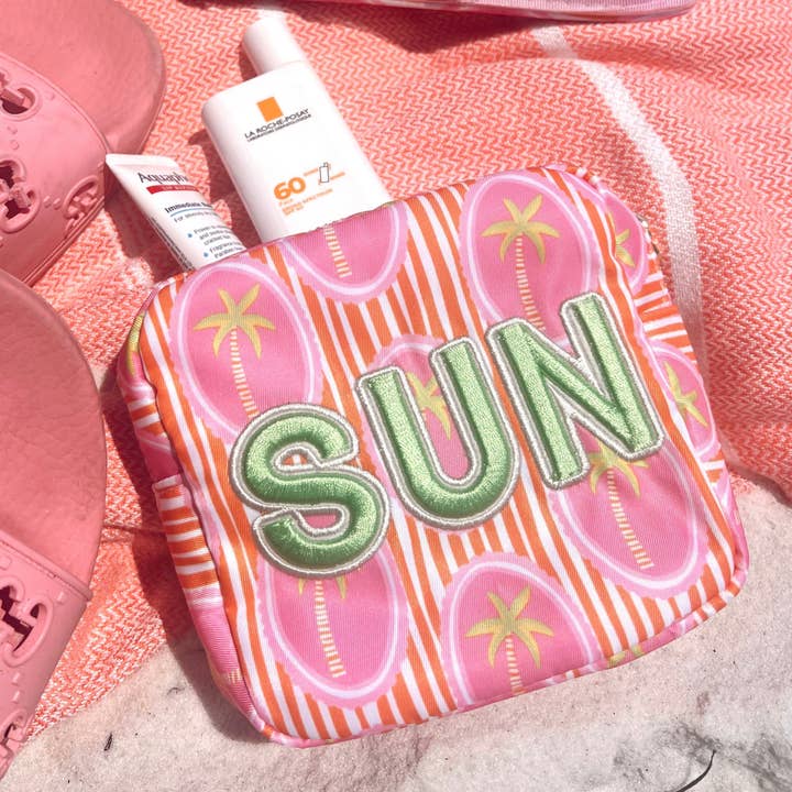 KENZKUSTOMZ - Wholesale Pouch - Women's - Sun - Pink Palm Tree Mini