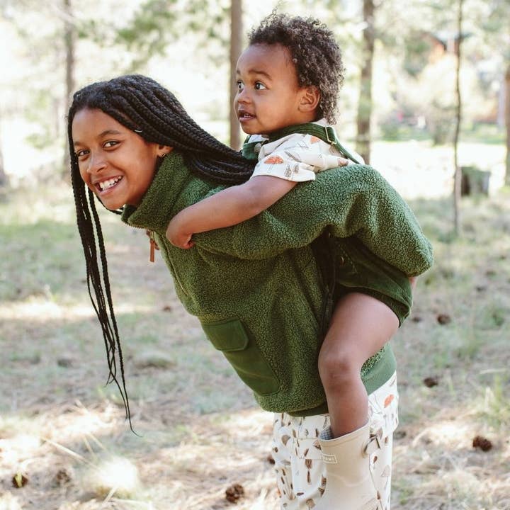 JERSEY SHERPA CON CREMALLERA PARA NIÑOS GRANDES | ABETO para venta al por mayor de goumikids