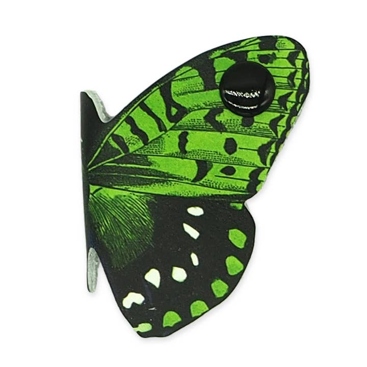 'Alkemest – wholesale Cord holder – Green Butterfly Cord Holder / Printed Leather Cable Tidy