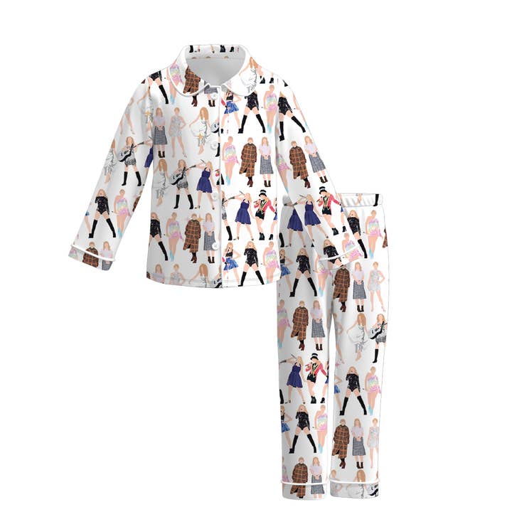 Little Trendy - Wholesale Sleepwear Set - Kids - Swiftie Pajamas Taylor Swift Kids Youth Pajamas