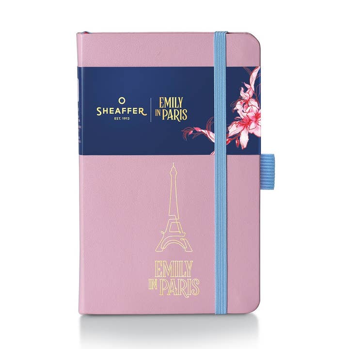 Sheaffer Emily in Paris Small Notebook 90 GSM Ink Friendly Paper with Embossed Eiffel Tower - Pink for wholesale by Sheaffer Pens