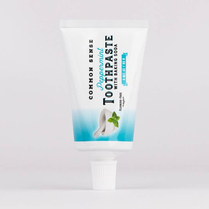 Pepermunt Baking Soda Tandpasta (Reisformaat) voor wholesale door Common Sense Soap