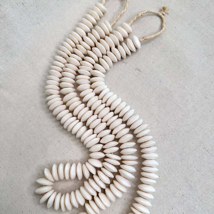 Root to Home - Wholesale Beads - Recycled Bone Beads, White