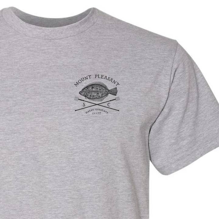 Charleston Apparel - Wholesale Screen Printed T-Shirt - Unisex - Flounder Gigs, Fishing Shirt, Customizable Location, Coastal