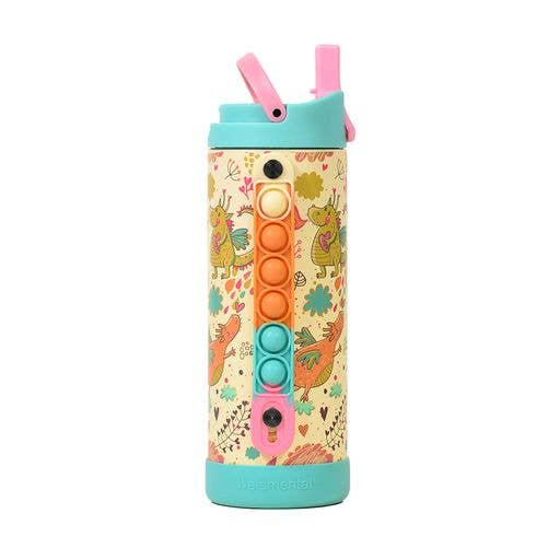 Elemental - Wholesale Water Bottle - Iconic Insulated Pop Fidget Strap Bottle 14oz - Dragon2