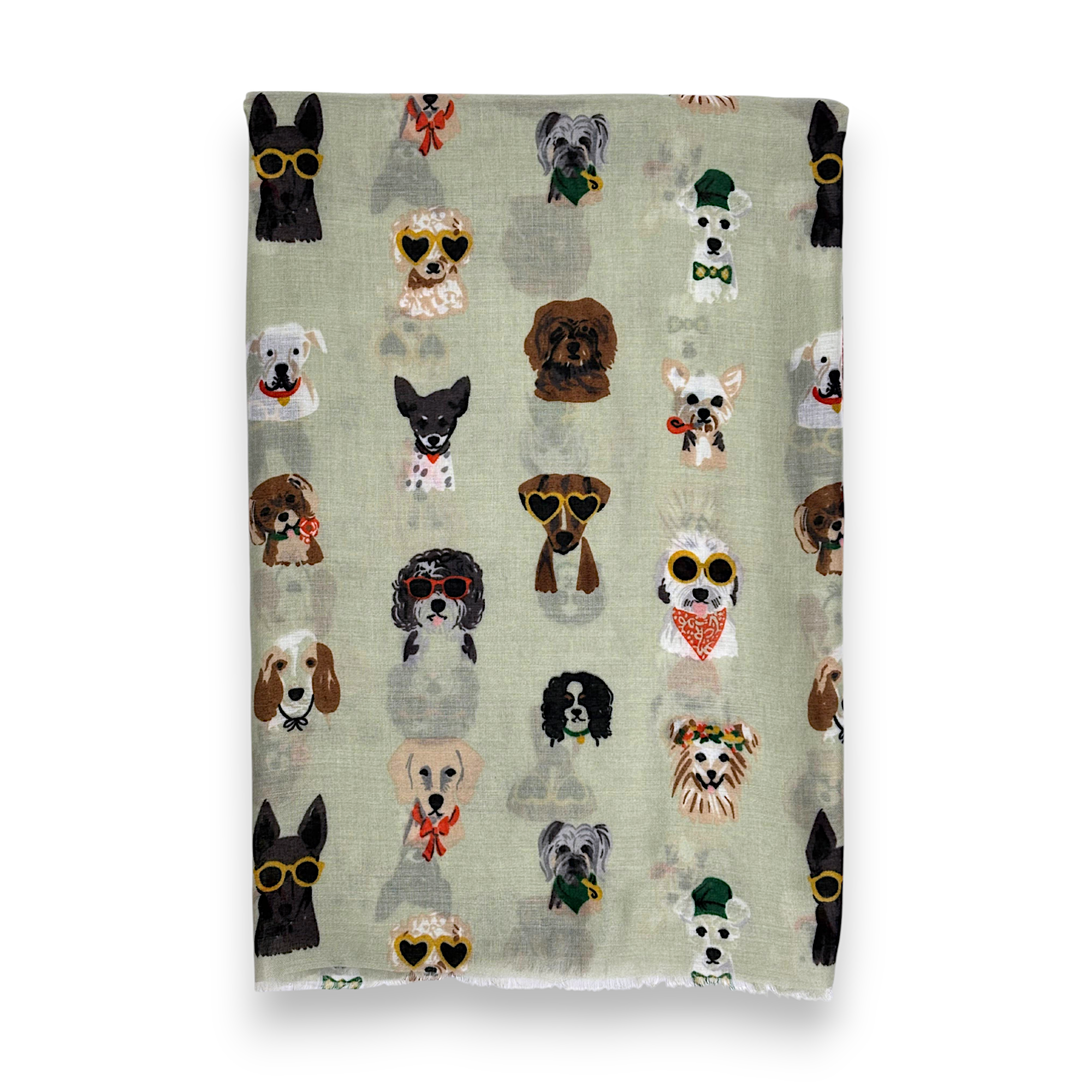 Lili Scarves (US Duty Free) - Vendita all'ingrosso Sciarpa - Donna - Sciarpa con stampa di cani estivi che indossano accessori12