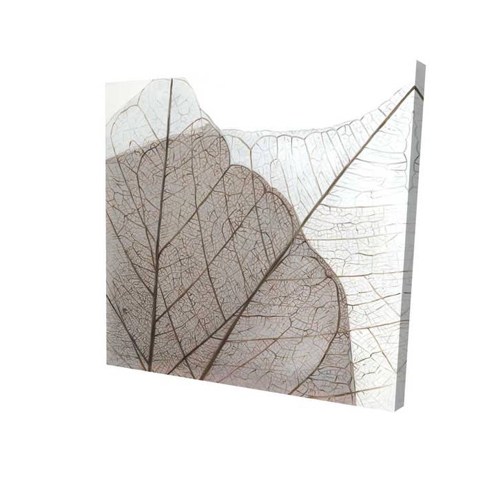 Brown Botanical Canvas | Translucent Dried Leaves Home Decor for wholesale by BEGIN HOME DECOR