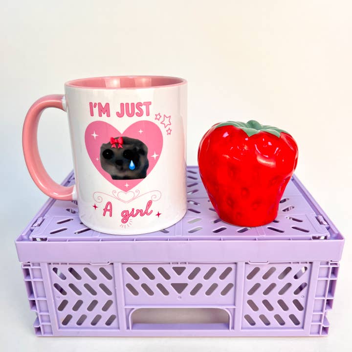 I'm just a girl mug for wholesale by Howrad Studios