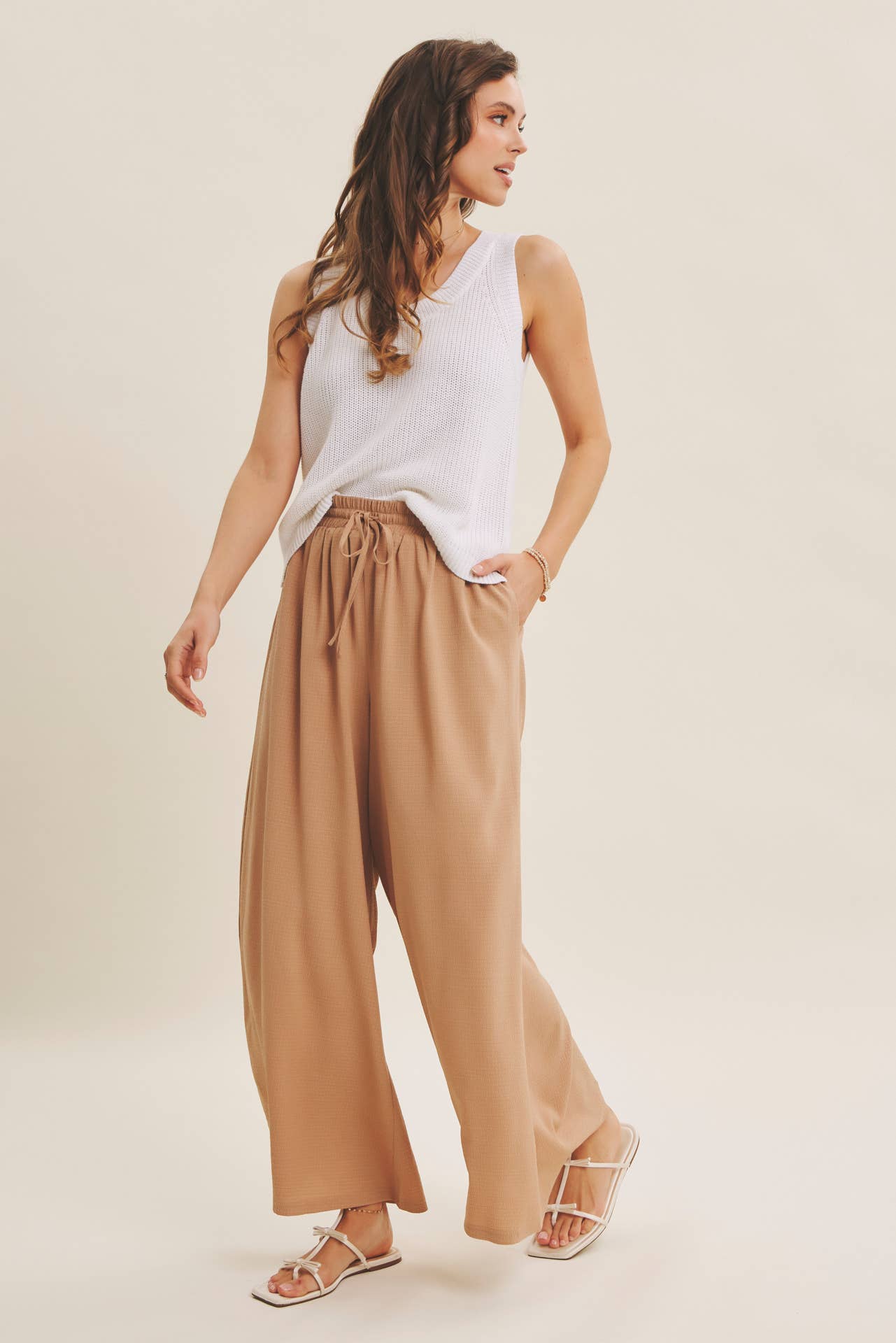 in february - Wholesale Pants - Women's - FLOWY WIDE LEG PANTS IN TEXTURED WAFFLE FABRIC15