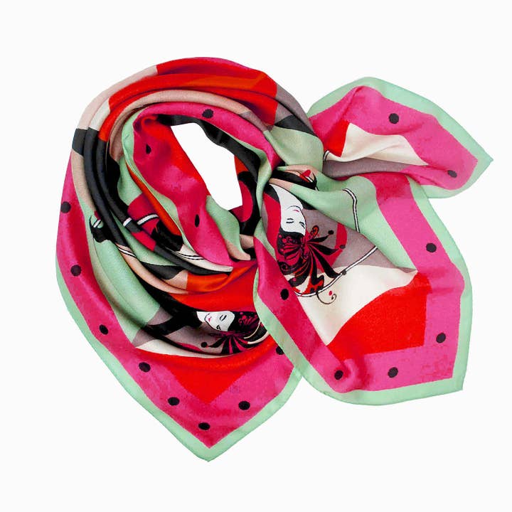 Écharpe en soie Harlequin pour la vente par Debbie Millington