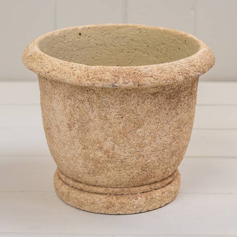 Round Clay Cement Urn Pot for wholesale by Satchville