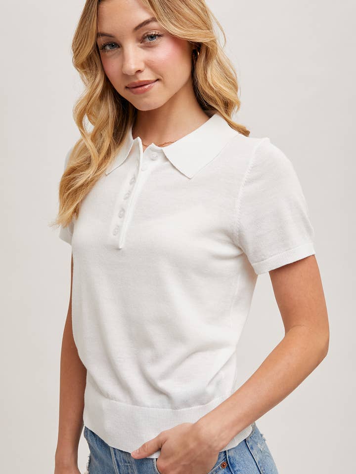 SHORT SLEEVE KNIT POLO SHIRT for wholesale by Bluivy
