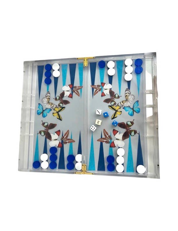 Maven Home - Wholesale Board Game - Game, Backgammon- Grey Butterfly9