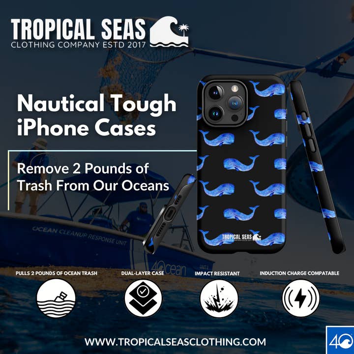 Goodnight Whale Tough Taske til iPhone® for engroshandel hos Tropical Seas Clothing