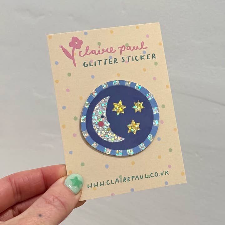 Claire Paul - Wholesale Sticker - Moon and Stars Holographic Sticker3