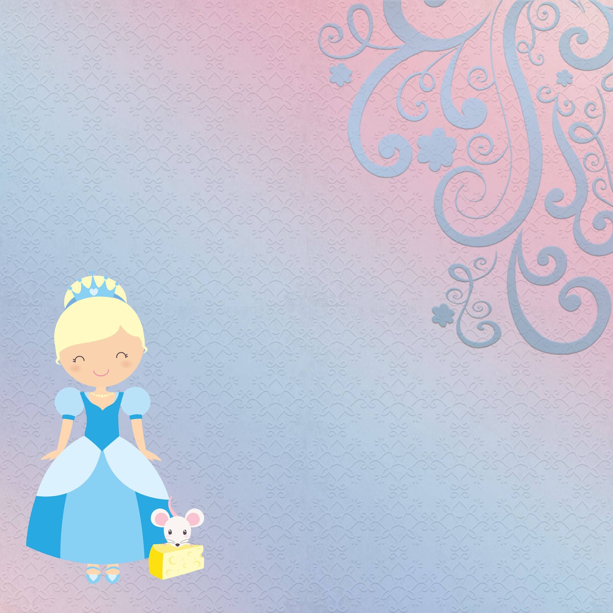 SSC Wholesale - Wholesale Scrapbook - Cinderella Collection Her Castle 12 x 12 Double-Sided Scrapbook Paper by SSC Designs - 15 Pack1