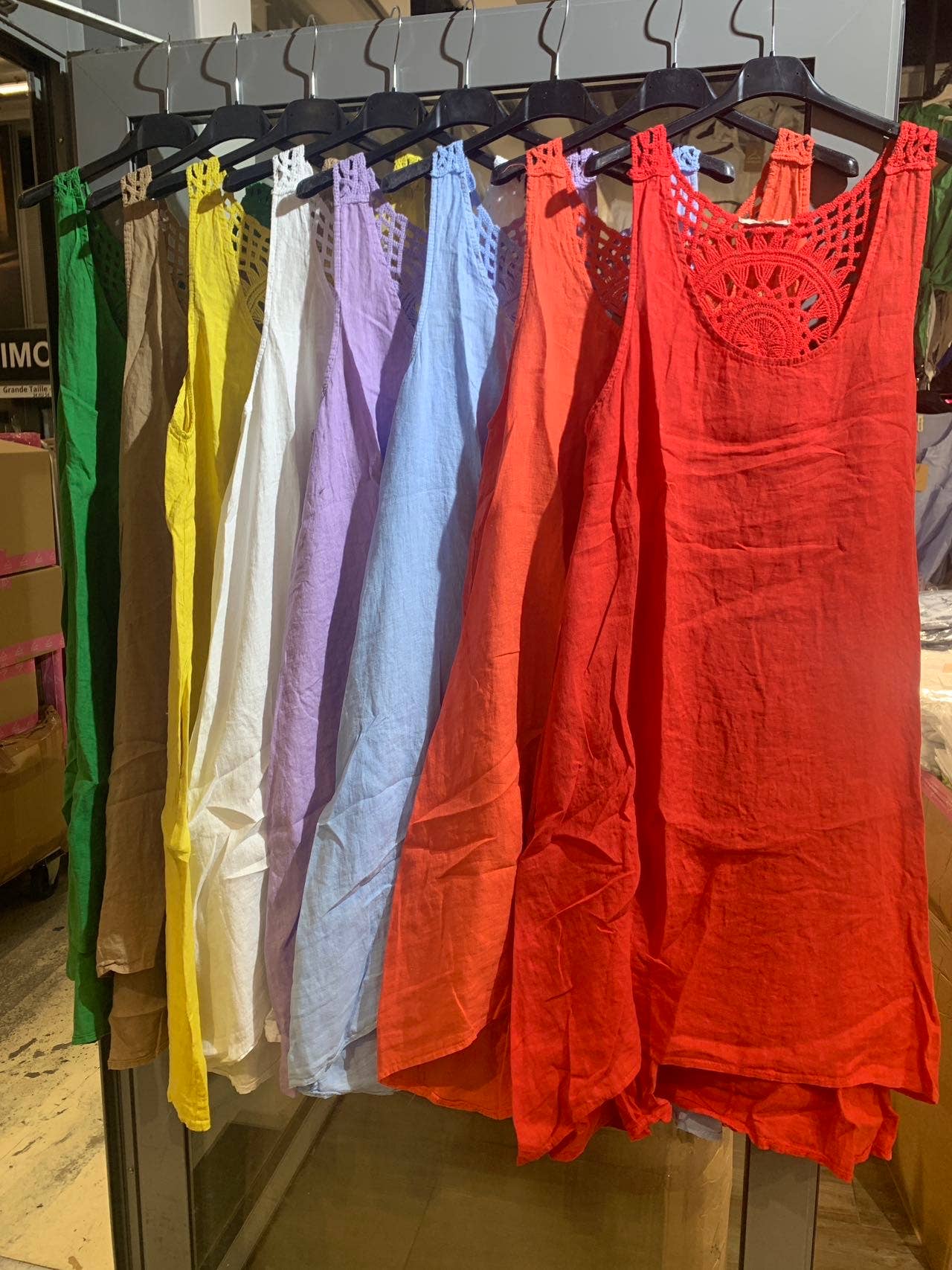 LÉA & LUC – wholesale Dress – Women's – Sleeveless long dresses in 100% Linen REF. 490817