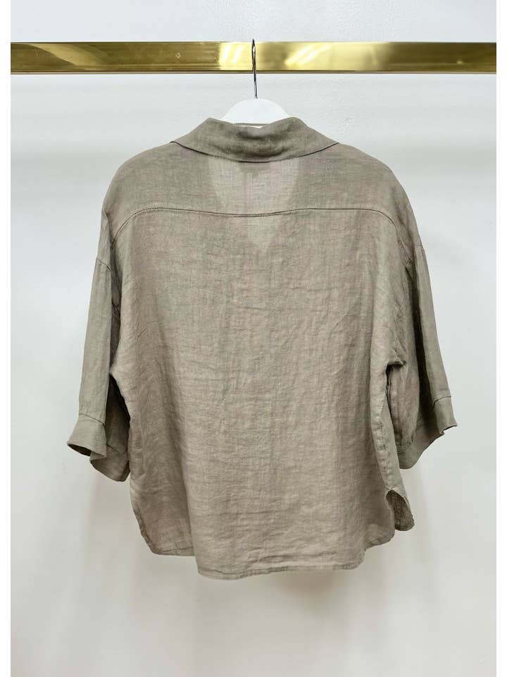 MILIO MILANO - Wholesale Button Down Shirt - Women's - LINEN 3/4 SLEEVE BUTTON DOWN SHIRT (44051/154201)9