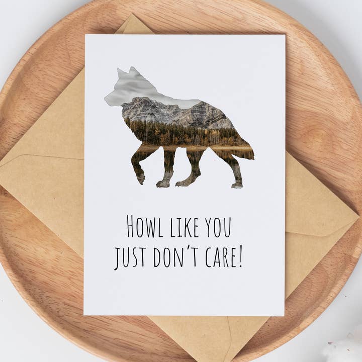 Wolf verjaardagskaart voor wholesale door North and Nature