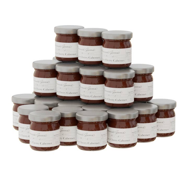 Cranberry Cherry Cabernet - Mini Jam- Set of 30 for wholesale by Bonnie's Jams