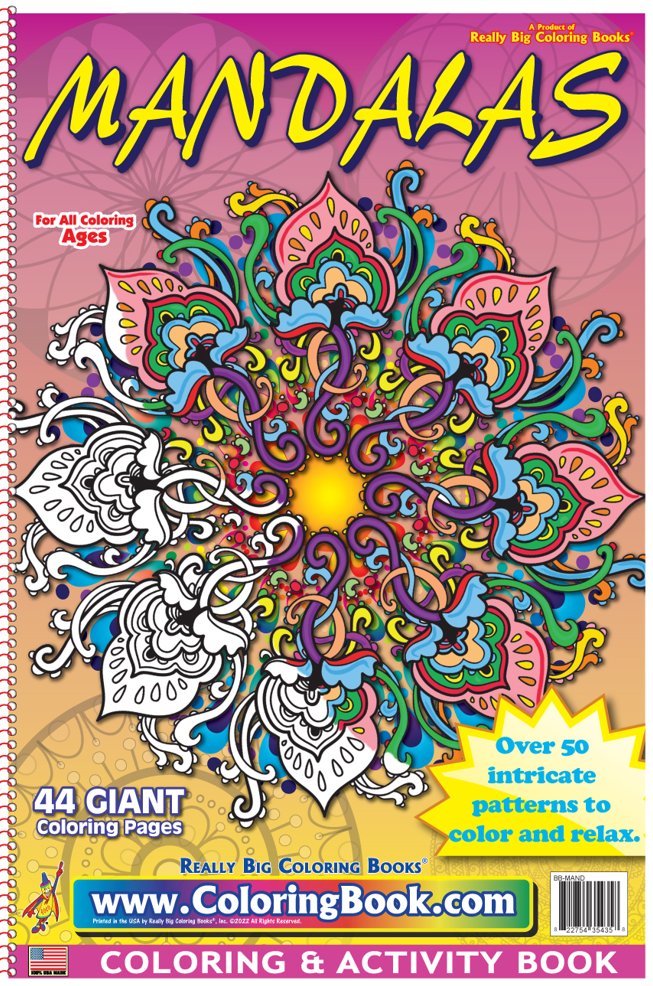 Really Big Coloring Books | ColoringBook.com – Livro para colorir - Crianças e bebés por atacado – Mandalas Realmente Grande Livro de Coloração 12" x 180
