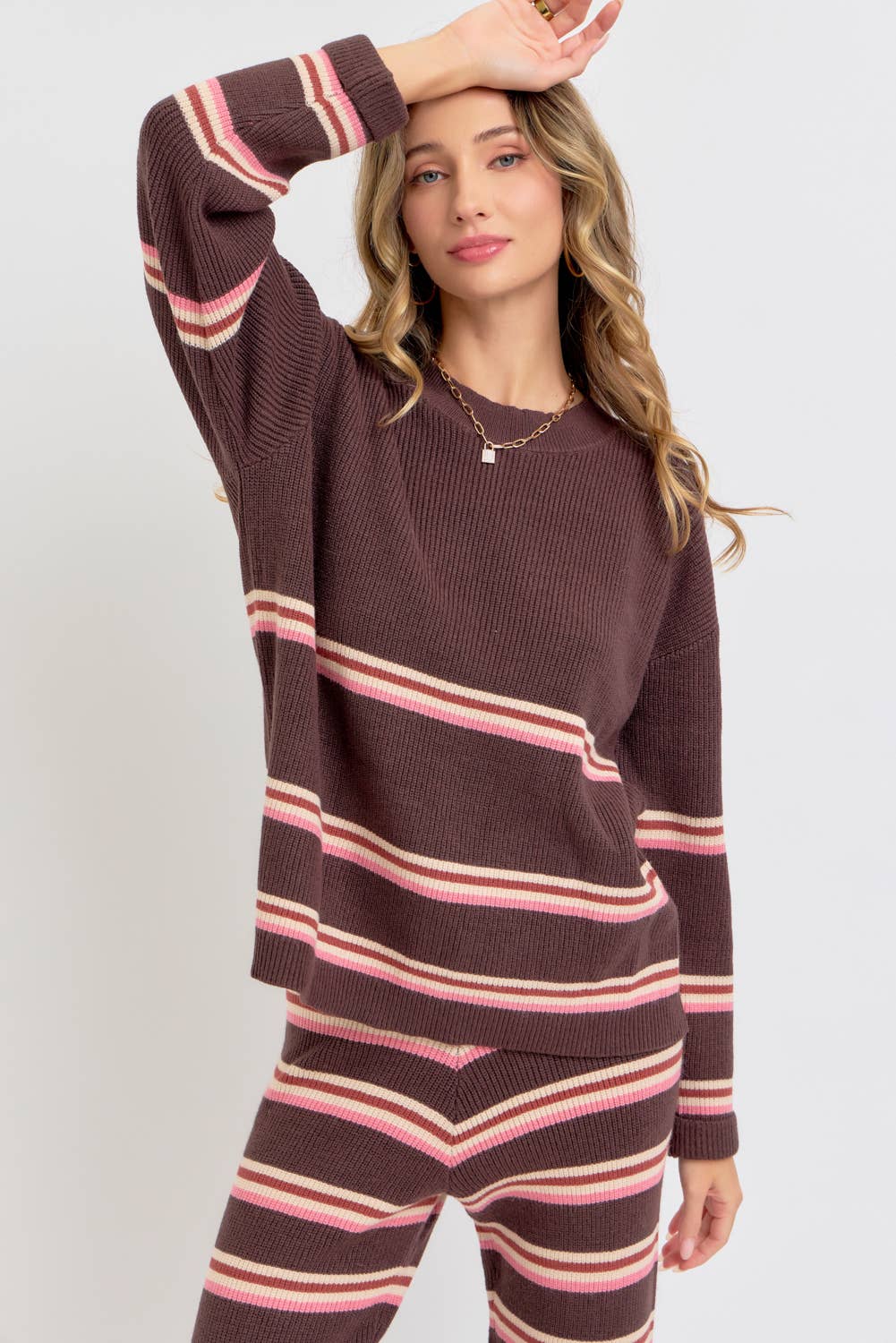 Sweet Lovely by Jen – Engroshandel Pullover - Dame – STRIBET STRIKTOP/SWEATER40