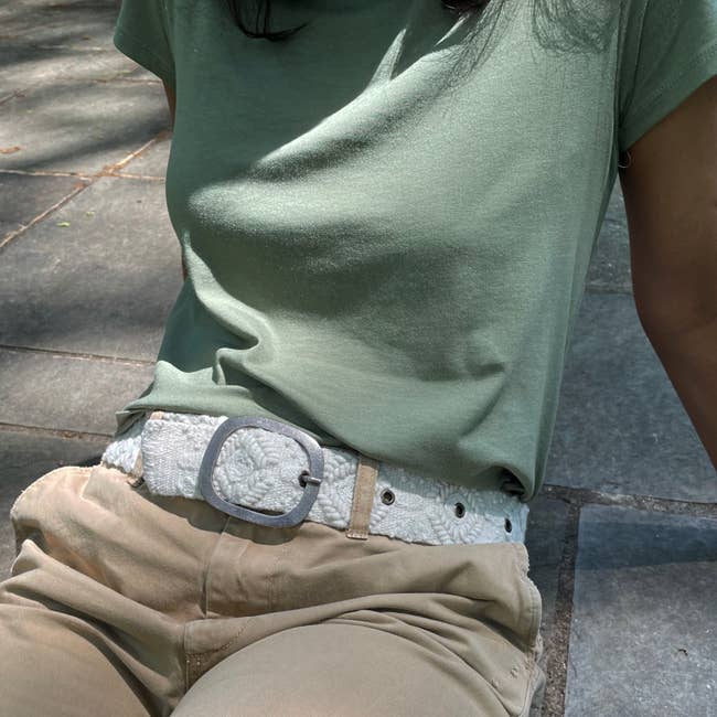 Jenny Krauss - Wholesale Belt - Women's - Wandering Clouds Embroidered Wool Belt