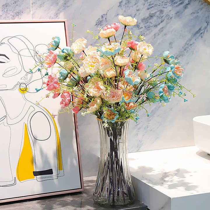 Artificial Azalea Flower Bouquet Decor for wholesale by Liffy