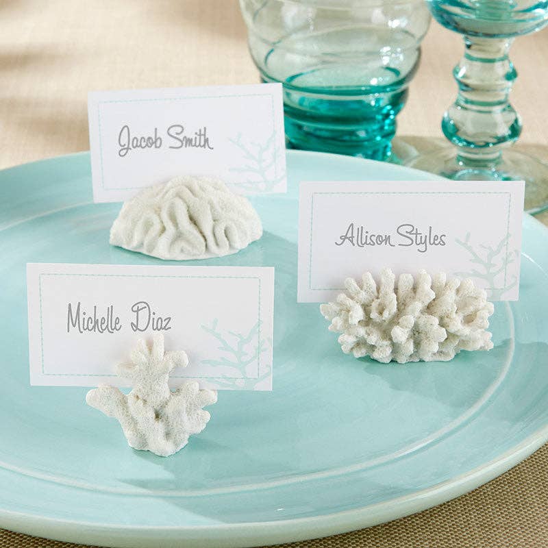 Kate Aspen - Wholesale Place Card / Place Holder - Seven Seas Coral Place Card/Photo Holder (Set of 6)3